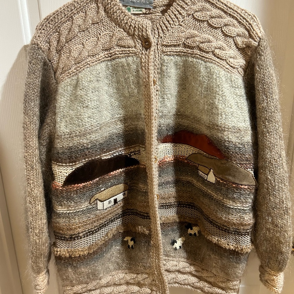 Artisan Knit Landscape Vintage Cardigan